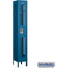 12-inch Wide Single Tier Vented Metal Locker - 1 Wide - 6 Feet High - 12-inch Deep by Salsbury – Blue – Assembled by Salsbury
