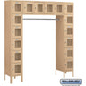 12-inch Wide Six Tier Box Style Bridge See-Through Metal Locker - 16 Box - 18-inch Deep by Salsbury – Tan – Assembled by Salsbury