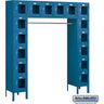 12-inch Wide Six Tier Box Style Bridge See-Through Metal Locker - 16 Box - 18-inch Deep by Salsbury – Blue – Assembled by Salsbury
