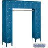 12-inch Wide Six Tier Box Style Bridge Standard Metal Locker - 16 Box - 18-inch Deep by Salsbury – Blue – Assembled by Salsbury