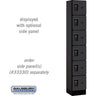 12-inch Wide Six Tier Box Style Designer Wood Locker - 1 Wide - 6 Feet High - 15-inch Deep by Salsbury – Black – Black Resettable Combination Locks by Salsbury