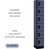 12-inch Wide Six Tier Box Style Designer Wood Locker - 1 Wide - 6 Feet High - 15-inch Deep by Salsbury – Blue – Hasps by Salsbury