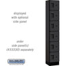 12-inch Wide Six Tier Box Style Designer Wood Locker - 1 Wide - 6 Feet High - 15-inch Deep by Salsbury – Black – Hasps by Salsbury