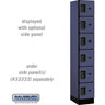 12-inch Wide Six Tier Box Style Designer Wood Locker - 1 Wide - 6 Feet High - 18-inch Deep by Salsbury – Blue – Hasps by Salsbury
