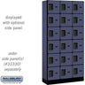 12-inch Wide Six Tier Box Style Designer Wood Locker - 3 Wide - 6 Feet High - 15-inch Deep by Salsbury – Blue – Hasps by Salsbury