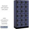 12-inch Wide Six Tier Box Style Designer Wood Locker - 3 Wide - 6 Feet High - 18-inch Deep by Salsbury – Blue – Hasps by Salsbury