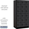 12-inch Wide Six Tier Box Style Designer Wood Locker - 3 Wide - 6 Feet High - 21-inch Deep by Salsbury – Black – Hasps by Salsbury