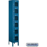 12-inch Wide Six Tier Box Style See-Through Metal Locker - 1 Wide - 6 Feet High - 12-inch Deep by Salsbury – Blue – Assembled by Salsbury