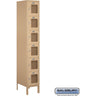 12-inch Wide Six Tier Box Style See-Through Metal Locker - 1 Wide - 6 Feet High - 18-inch Deep by Salsbury – Tan – Assembled by Salsbury
