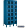 12-inch Wide Six Tier Box Style See-Through Metal Locker - 3 Wide - 6 Feet High - 18-inch Deep by Salsbury – Blue – Assembled by Salsbury