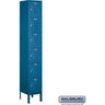 12-inch Wide Six Tier Box Style Standard Metal Locker - 1 Wide - 6 Feet High - 12-inch Deep by Salsbury – Blue – Assembled by Salsbury