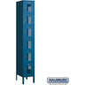 12-inch Wide Six Tier Box Style Vented Metal Locker - 1 Wide - 6 Feet High - 15-inch Deep by Salsbury – Blue – Assembled by Salsbury