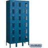 12-inch Wide Six Tier Box Style Vented Metal Locker - 3 Wide - 6 Feet High - 15-inch Deep by Salsbury – Blue – Assembled by Salsbury