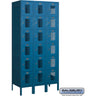 12-inch Wide Six Tier Box Style Vented Metal Locker - 3 Wide - 6 Feet High - 18-inch Deep by Salsbury – Blue – Assembled by Salsbury