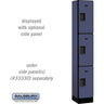 12-inch Wide Triple Tier Designer Wood Locker - 1 Wide - 6 Feet High - 15-inch Deep by Salsbury – Blue – Hasps by Salsbury