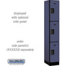 12-inch Wide Triple Tier Designer Wood Locker - 1 Wide - 6 Feet High - 18-inch Deep by Salsbury – Blue – Hasps by Salsbury