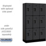 12-inch Wide Triple Tier Designer Wood Locker - 3 Wide - 5 Feet High - 15-inch Deep by Salsbury – Black – Hasps by Salsbury