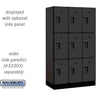 12-inch Wide Triple Tier Designer Wood Locker - 3 Wide - 5 Feet High - 18-inch Deep by Salsbury – Black – Hasps by Salsbury