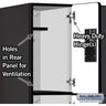 12-inch Wide Triple Tier Designer Wood Locker - 3 Wide - 6 Feet High - 15-inch Deep by Salsbury – Black – Hasps by Salsbury (view 4)