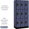 12-inch Wide Triple Tier Designer Wood Locker - 3 Wide - 6 Feet High - 18-inch Deep by Salsbury – Blue – Hasps by Salsbury