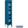 12-inch Wide Triple Tier See-Through Metal Locker - 1 Wide - 5 Feet High - 12-inch Deep by Salsbury – Blue – Assembled by Salsbury