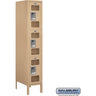 12-inch Wide Triple Tier See-Through Metal Locker - 1 Wide - 5 Feet High - 18-inch Deep by Salsbury – Tan – Assembled by Salsbury