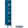 12-inch Wide Triple Tier See-Through Metal Locker - 1 Wide - 6 Feet High - 15-inch Deep by Salsbury – Blue – Assembled by Salsbury