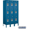 12-inch Wide Triple Tier Standard Metal Locker - 3 Wide - 5 Feet High - 15-inch Deep by Salsbury – Blue – Assembled by Salsbury