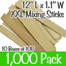 12" Long XXL Mixing Sticks / 1,000 Count - 10 Boxes of 100 Count by Xen Stix