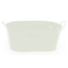 12" White Painted Oval Tub with Side Handles