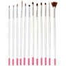 12 Piece Nail Art Brush Set by DL Pro
