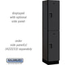 15-inch Wide Double Tier Designer Wood Locker - 1 Wide - 6 Feet High - 18-inch Deep by Salsbury – Black – Hasps by Salsbury
