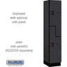15-inch Wide Double Tier 'S' Style Designer Wood Locker - 1 Wide - 6 Feet High - 18-inch Deep by Salsbury – Black – Hasps by Salsbury