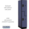 15-inch Wide Double Tier 'S' Style Designer Wood Locker - 1 Wide - 6 Feet High - 24-inch Deep by Salsbury – Blue – Hasps by Salsbury