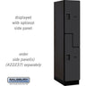 15-inch Wide Double Tier 'S' Style Designer Wood Locker - 1 Wide - 6 Feet High - 24-inch Deep by Salsbury – Black – Hasps by Salsbury