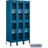 15-inch Wide Double Tier See-Through Metal Locker - 3 Wide - 6 Feet High - 15-inch Deep by Salsbury – Blue – Assembled by Salsbury