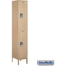 15-inch Wide Double Tier Standard Metal Locker - 1 Wide - 6 Feet High - 15-inch Deep by Salsbury – Tan – Assembled by Salsbury