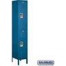 15-inch Wide Double Tier Standard Metal Locker - 1 Wide - 6 Feet High - 15-inch Deep by Salsbury – Blue – Assembled by Salsbury