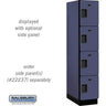 15-inch Wide Four Tier Designer Wood Locker - 1 Wide - 6 Feet High - 24-inch Deep by Salsbury – Blue – Hasps by Salsbury