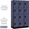 15-inch Wide Four Tier Designer Wood Locker - 3 Wide - 6 Feet High - 18-inch Deep by Salsbury – Blue – Hasps by Salsbury
