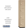 15-inch Wide Four Tier Heavy Duty Plastic Locker - 1 Wide - 6 Feet High - 18-inch Deep by Salsbury – Tan by Salsbury