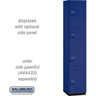 15-inch Wide Four Tier Heavy Duty Plastic Locker - 1 Wide - 6 Feet High - 18-inch Deep by Salsbury – Blue by Salsbury