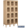 15-inch Wide Four Tier See-Through Metal Locker - 3 Wide - 6 Feet High - 15-inch Deep by Salsbury – Tan – Assembled by Salsbury