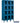 15-inch Wide Four Tier See-Through Metal Locker - 3 Wide - 6 Feet High - 15-inch Deep by Salsbury – Blue – Assembled by Salsbury