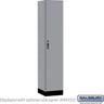 15-inch Wide Premier Wood Locker - Single Tier - 1 Wide - 6 Feet High - 18-inch Deep by Salsbury – Winter Fog – Black Hasps by Salsbury