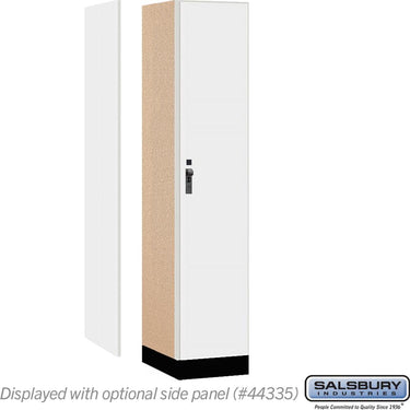 15-inch Wide Premier Wood Locker - Single Tier - 1 Wide - 6 Feet High - 21-inch Deep by Salsbury – Arctic White – Black Hasps by Salsbury (view 2)