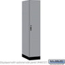15-inch Wide Premier Wood Locker - Single Tier - 1 Wide - 6 Feet High - 24-inch Deep by Salsbury – Winter Fog – Black Hasps by Salsbury