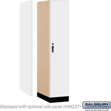 15-inch Wide Premier Wood Locker - Single Tier - 1 Wide - 6 Feet High - 24-inch Deep by Salsbury – Arctic White – Black Hasps by Salsbury (view 2)