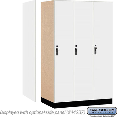 15-inch Wide Premier Wood Locker - Single Tier - 3 Wide - 6 Feet High - 24-inch Deep by Salsbury – Arctic White – Black Hasps by Salsbury (view 2)