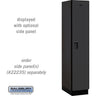15-inch Wide Single Tier Designer Wood Locker - 1 Wide - 6 Feet High - 21-inch Deep by Salsbury – Black – Hasps by Salsbury